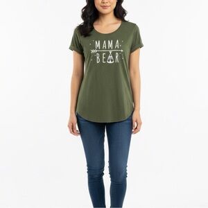 HOME FREE women’s olive green tee size L 12/14